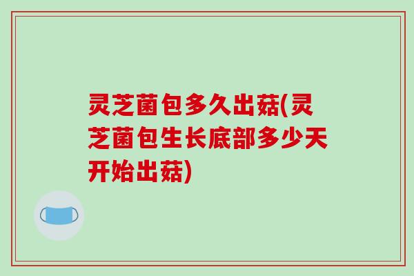 灵芝菌包多久出菇(灵芝菌包生长底部多少天开始出菇)