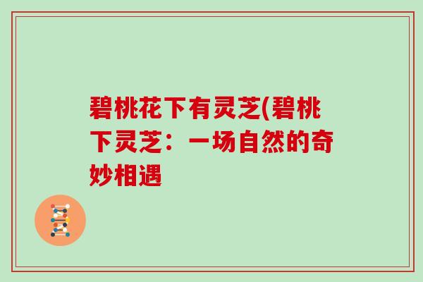 碧桃花下有灵芝(碧桃下灵芝:一场自然的奇妙相遇
