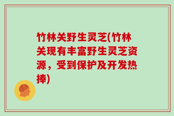 竹林关野生灵芝(竹林关现有丰富野生灵芝资源,受到保护及开发热捧)