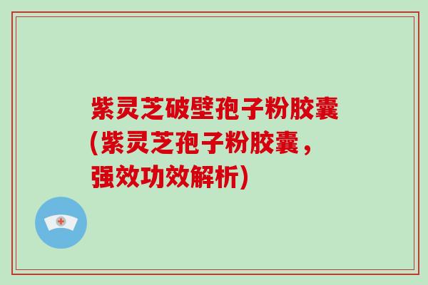 紫灵芝破壁孢子粉胶囊(紫灵芝孢子粉胶囊,强效功效解析)