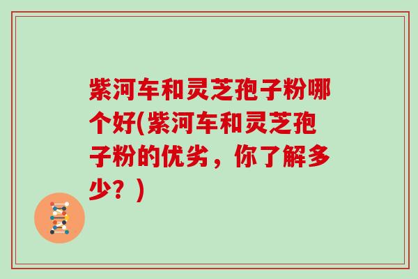 紫河车和灵芝孢子粉哪个好(紫河车和灵芝孢子粉的优劣,你了解多少?)