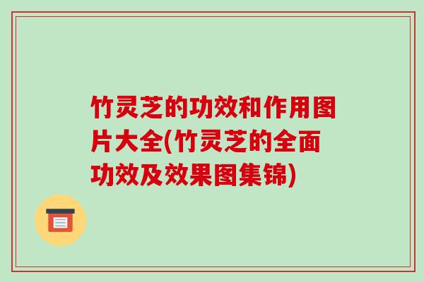 竹灵芝的功效和作用图片大全(竹灵芝的全面功效及效果图集锦)