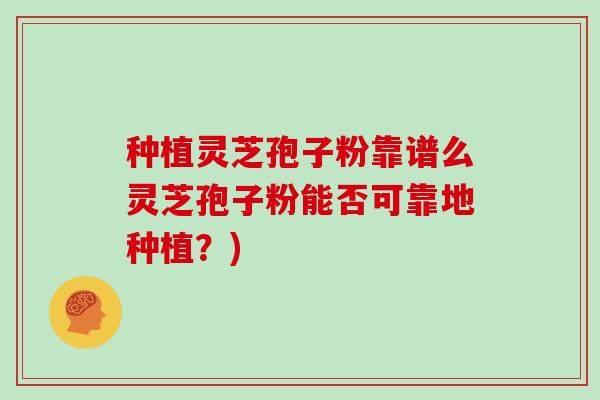 种植灵芝孢子粉靠谱么灵芝孢子粉能否可靠地种植?)