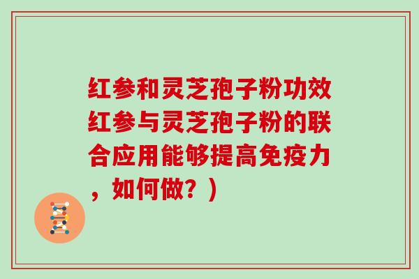 红参和灵芝孢子粉功效红参与灵芝孢子粉的联合应用能够提高免疫力，如何做？)