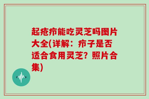 起疮疖能吃灵芝吗图片大全(详解:疖子是否适合食用灵芝?照片合集)