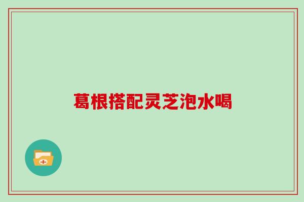 葛根搭配灵芝泡水喝