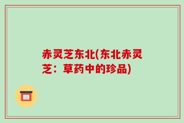 赤灵芝东北(东北赤灵芝:草药中的珍品)
