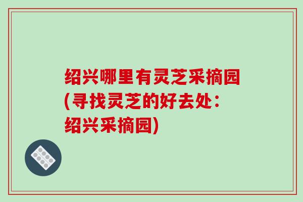 绍兴哪里有灵芝采摘园(寻找灵芝的好去处:绍兴采摘园)