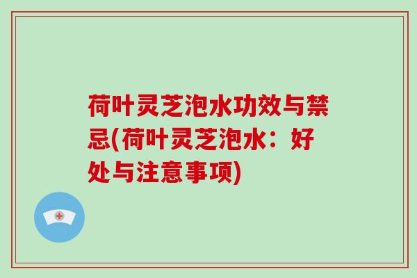 荷叶灵芝泡水功效与禁忌(荷叶灵芝泡水:好处与注意事项)