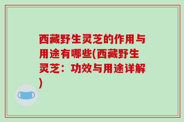 西藏野生灵芝的作用与用途有哪些(西藏野生灵芝:功效与用途详解)