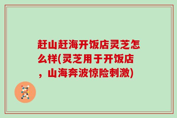 赶山赶海开饭店灵芝怎么样(灵芝用于开饭店，山海奔波惊险刺激)