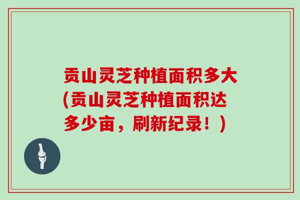 贡山灵芝种植面积多大(贡山灵芝种植面积达多少亩,刷新纪录!)