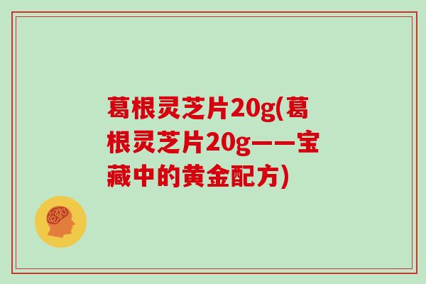 葛根灵芝片20g(葛根灵芝片20g——宝藏中的黄金配方)