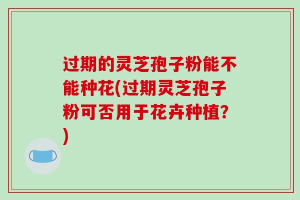 过期的灵芝孢子粉能不能种花(过期灵芝孢子粉可否用于花卉种植?)