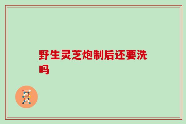 野生灵芝炮制后还要洗吗