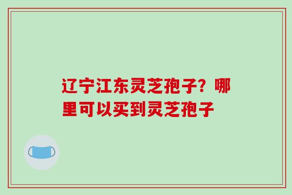 辽宁江东灵芝孢子？哪里可以买到灵芝孢子