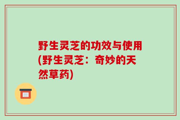 野生灵芝的功效与使用(野生灵芝:奇妙的天然草药)