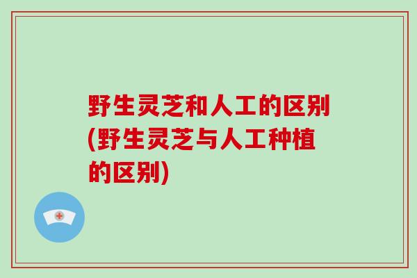野生灵芝和人工的区别(野生灵芝与人工种植的区别)