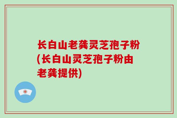 长白山老龚灵芝孢子粉(长白山灵芝孢子粉由老龚提供)