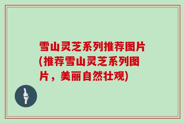 雪山灵芝系列推荐图片(推荐雪山灵芝系列图片,美丽自然壮观)