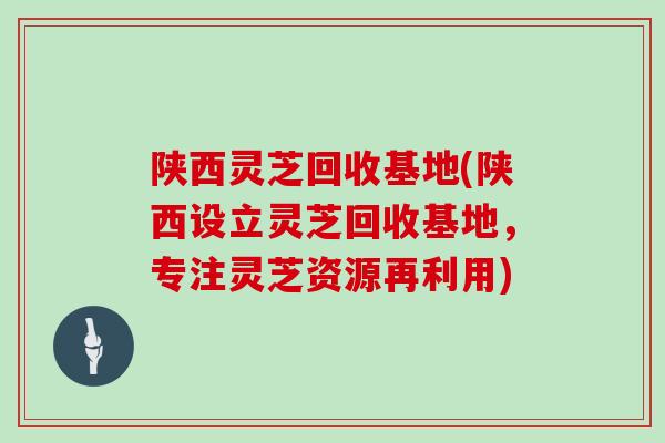 陕西灵芝回收基地(陕西设立灵芝回收基地，专注灵芝资源再利用)