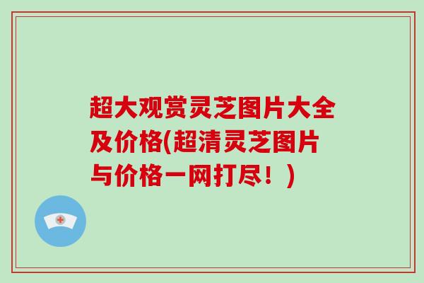 超大观赏灵芝图片大全及价格(超清灵芝图片与价格一网打尽!)