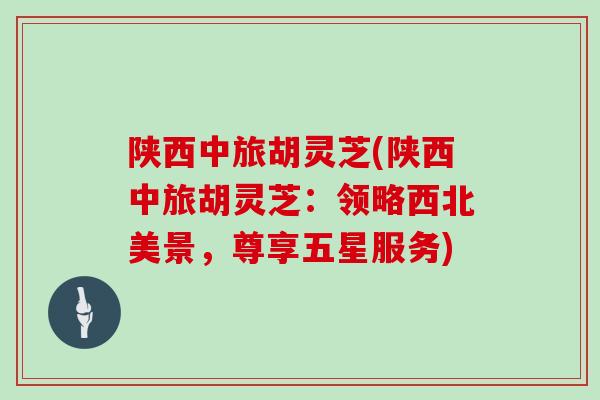 陕西中旅胡灵芝(陕西中旅胡灵芝：领略西北美景，尊享五星服务)