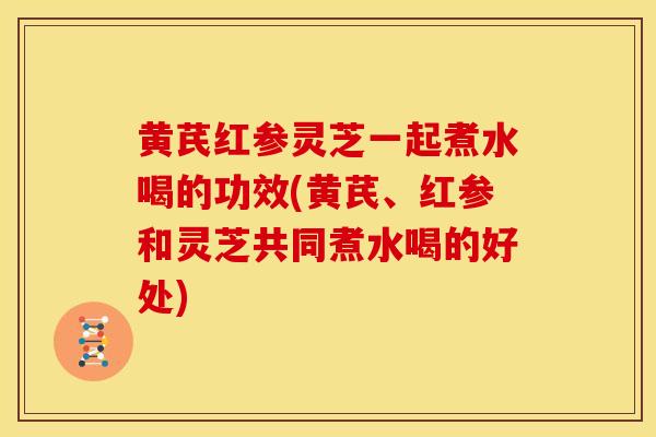 黄芪红参灵芝一起煮水喝的功效(黄芪、红参和灵芝共同煮水喝的好处)