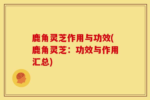 鹿角灵芝作用与功效(鹿角灵芝:功效与作用汇总)