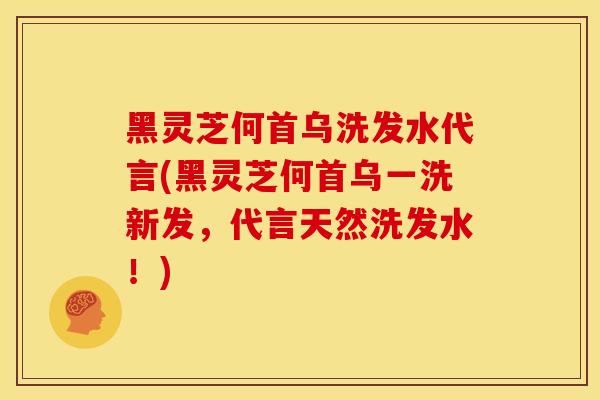 黑灵芝何首乌洗发水代言(黑灵芝何首乌一洗新发,代言天然洗发水!)