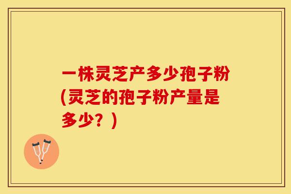 一株灵芝产多少孢子粉(灵芝的孢子粉产量是多少?)