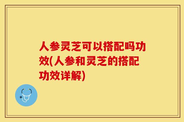 人参灵芝可以搭配吗功效(人参和灵芝的搭配功效详解)