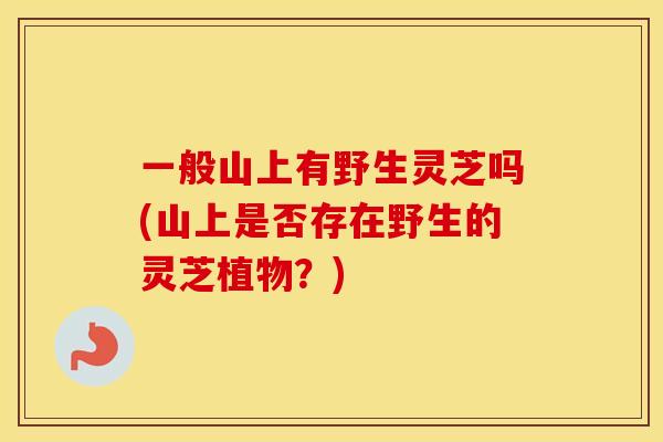 一般山上有野生灵芝吗(山上是否存在野生的灵芝植物?)