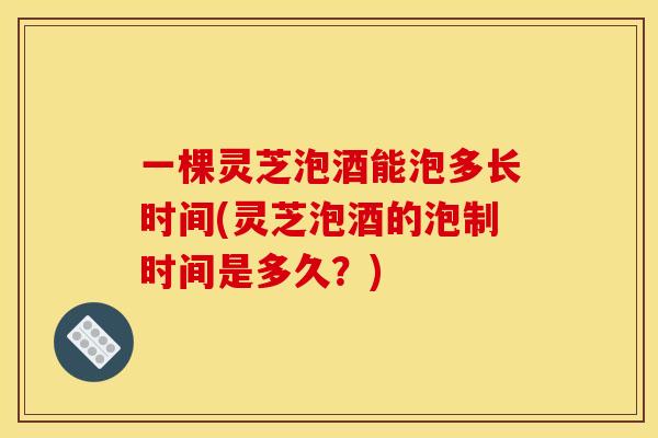 一棵灵芝泡酒能泡多长时间(灵芝泡酒的泡制时间是多久？)