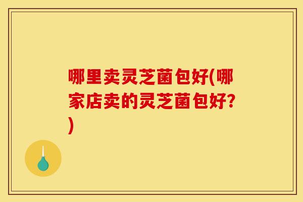 哪里卖灵芝菌包好(哪家店卖的灵芝菌包好?)