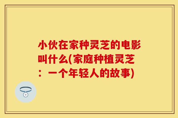 小伙在家种灵芝的电影叫什么(家庭种植灵芝：一个年轻人的故事)