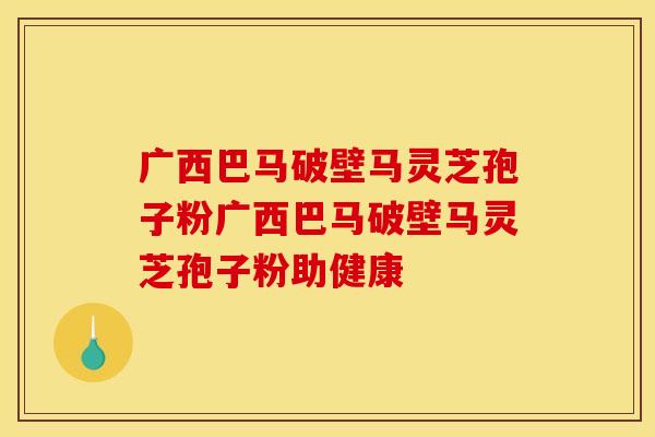 广西巴马破壁马灵芝孢子粉广西巴马破壁马灵芝孢子粉助健康