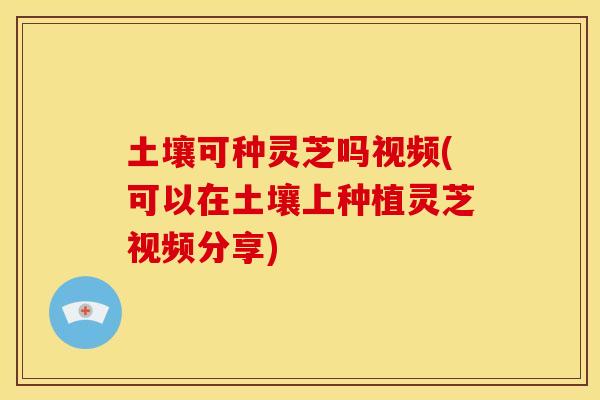 土壤可种灵芝吗视频(可以在土壤上种植灵芝视频分享)