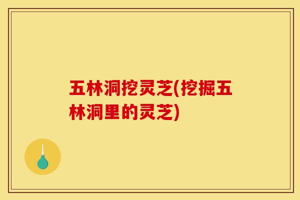 五林洞挖灵芝(挖掘五林洞里的灵芝)