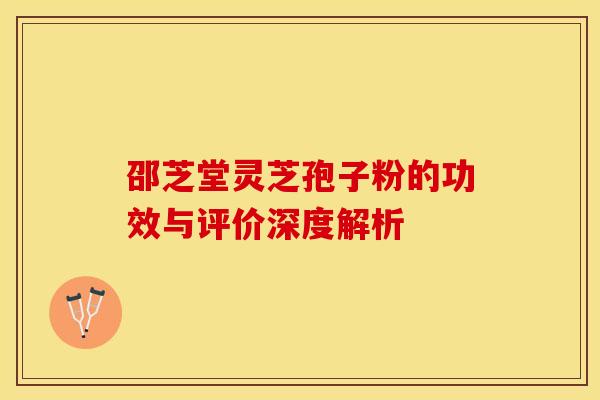 邵芝堂灵芝孢子粉的功效与评价深度解析