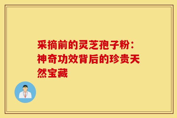 采摘前的灵芝孢子粉：神奇功效背后的珍贵天然宝藏
