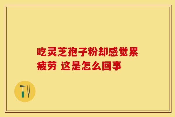 吃灵芝孢子粉却感觉累疲劳 这是怎么回事