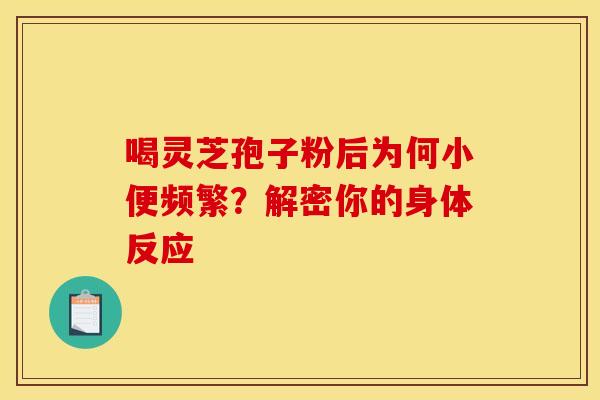 喝灵芝孢子粉后为何小便频繁？解密你的身体反应