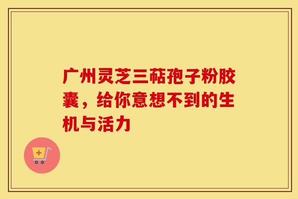 广州灵芝三萜孢子粉胶囊，给你意想不到的生机与活力