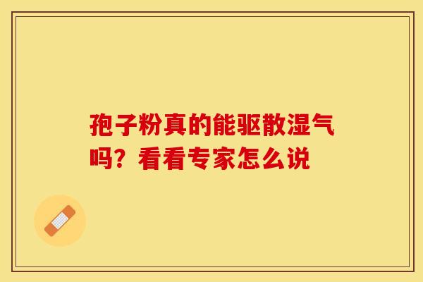 孢子粉真的能驱散湿气吗？看看专家怎么说