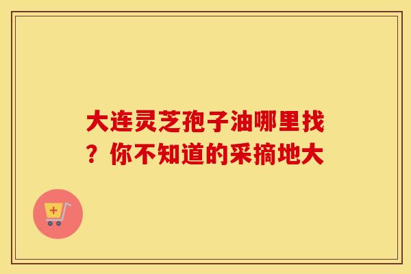 大连灵芝孢子油哪里找？你不知道的采摘地大