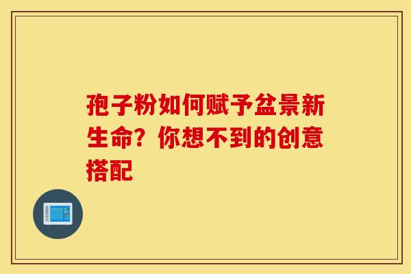 孢子粉如何赋予盆景新生命？你想不到的创意搭配