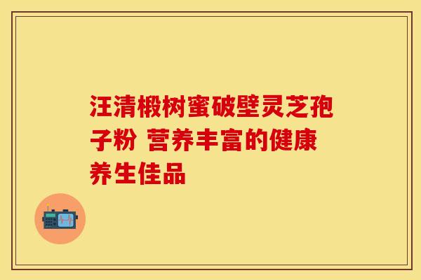 汪清椴树蜜破壁灵芝孢子粉 营养丰富的健康养生佳品
