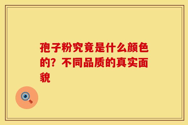 孢子粉究竟是什么颜色的？不同品质的真实面貌